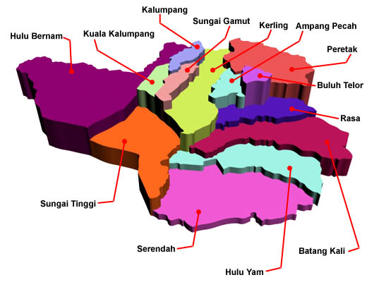 Peta mukim daerah Hulu Selangor