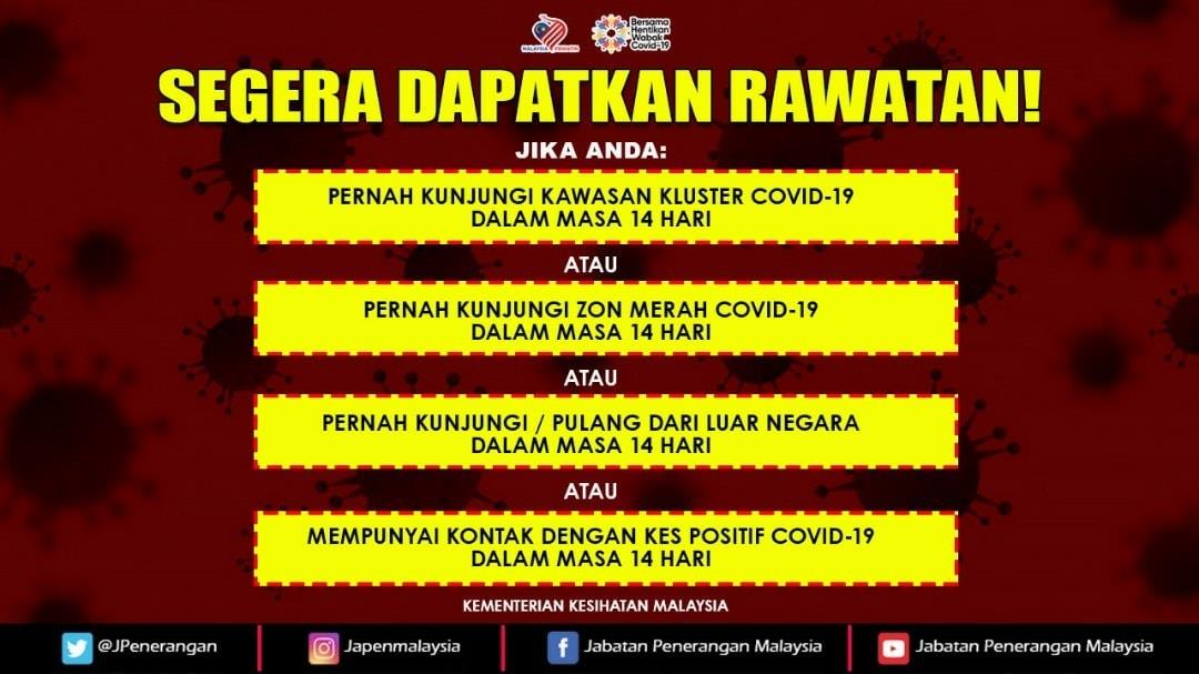 segera dapatkan rawatan sekiranya